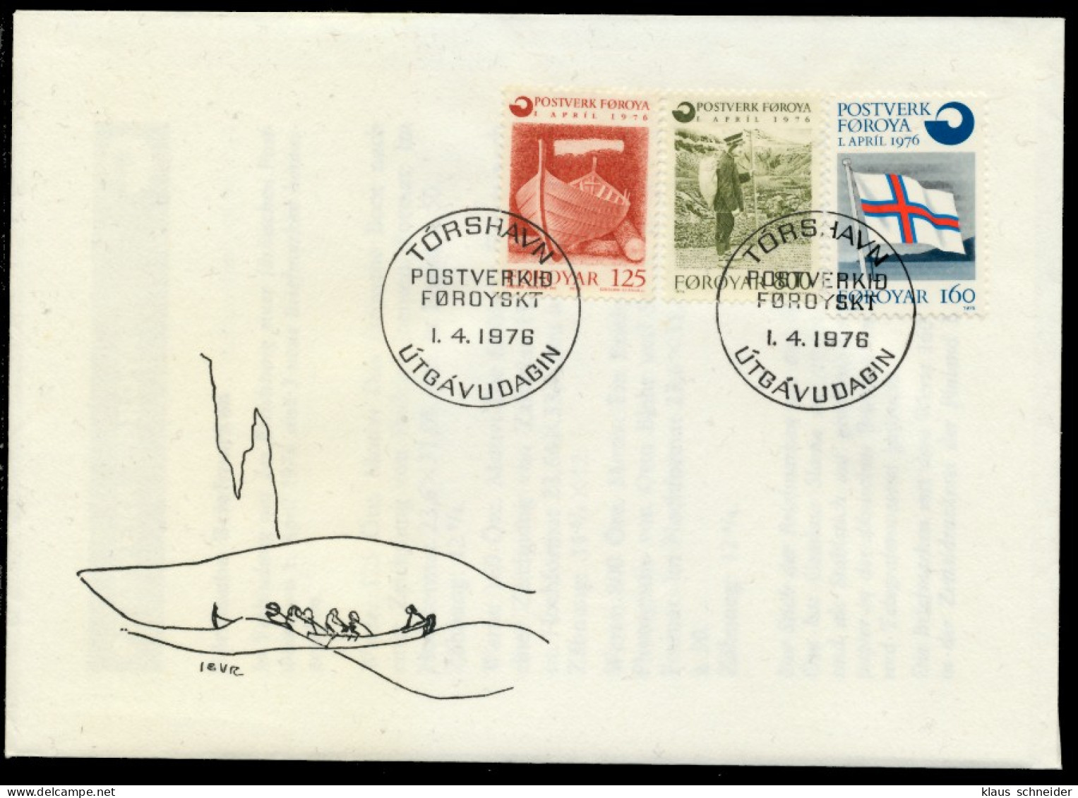 FÄRÖER Nr 21-23 BRIEF FDC S0321CA - Faroe Islands