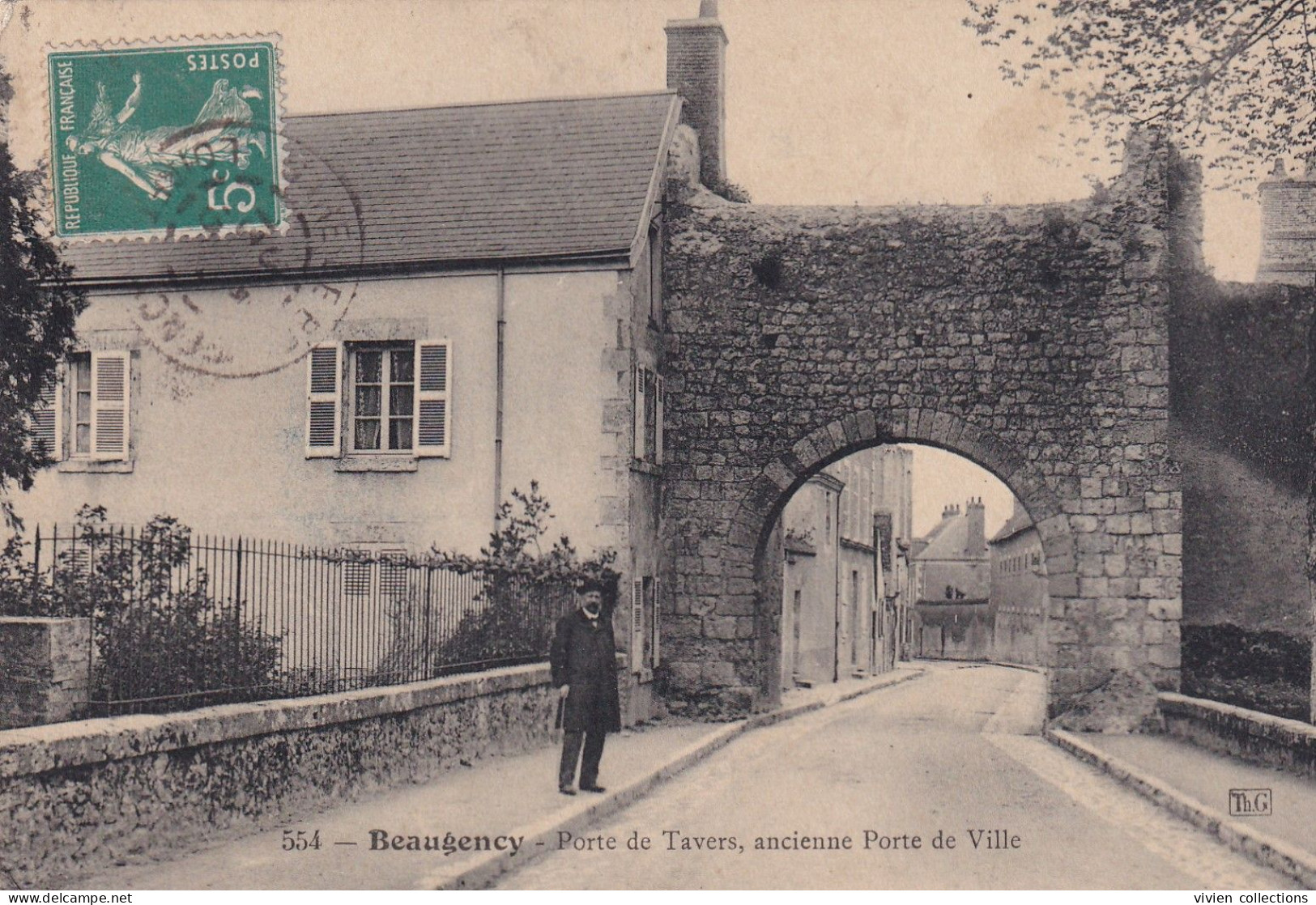 Beaugency (45 Loiret) Porte De Tavers Ancienne Porte De La Ville - édit. Th. G. N° 554 Circulée 1915 - Beaugency