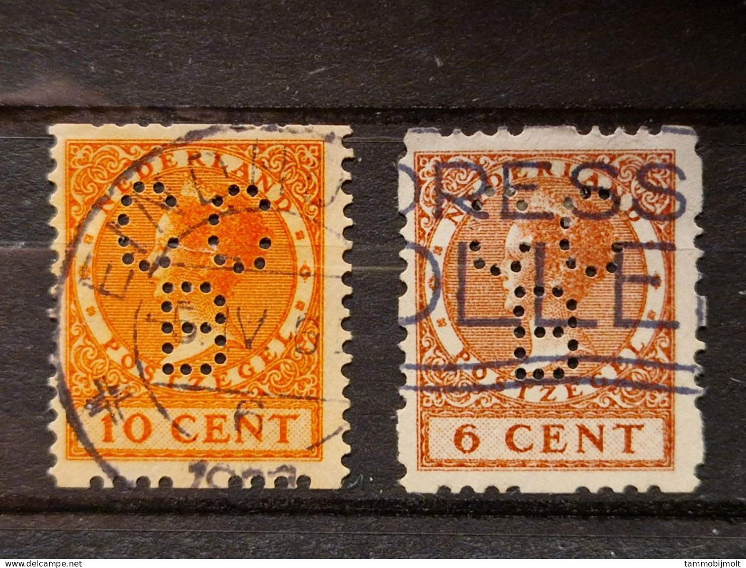 Netherlands, Nederland; Roltanding; POKO Perfins CCB; 2 Different Stamps - Ohne Zuordnung