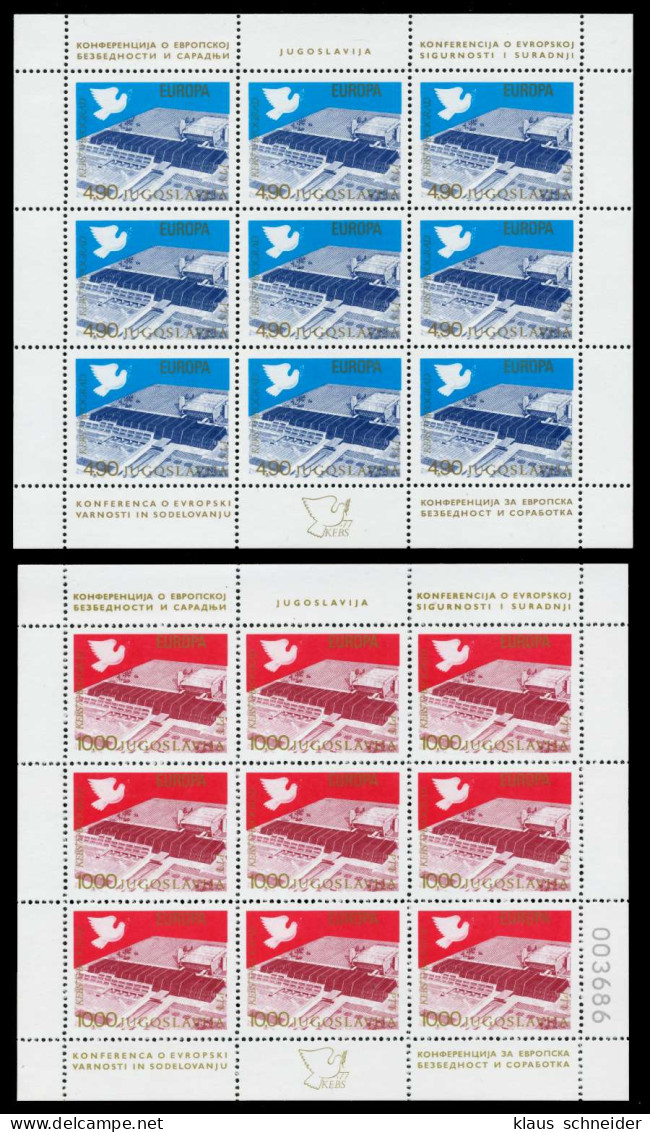 JUGOSLAWIEN Nr 1699KB-1700KB Postfrisch S043926 - Blocks & Sheetlets