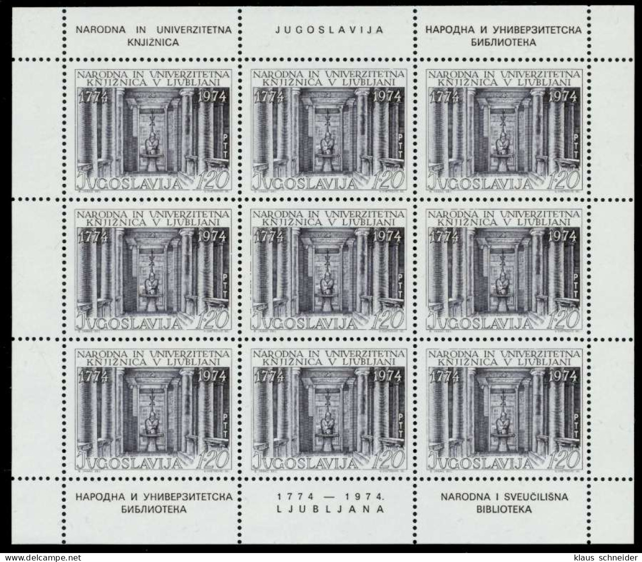 JUGOSLAWIEN Nr 1576KB Postfrisch KLEINBG S043ABA - Blocks & Sheetlets