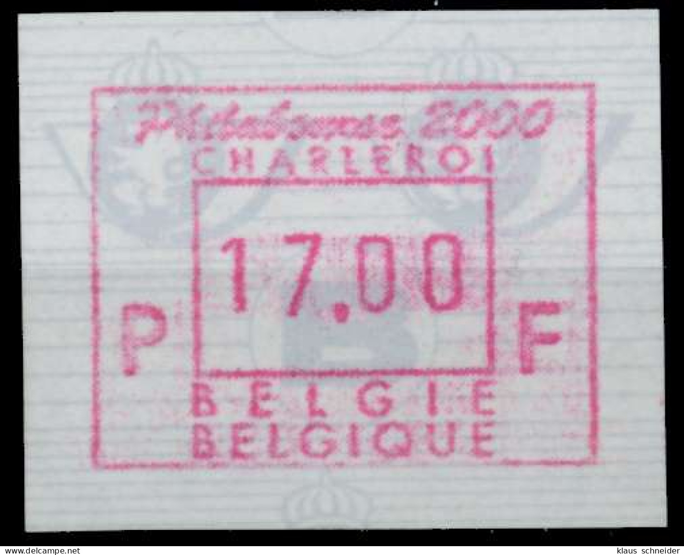 BELGIEN ATM Nr 43-17.00F Postfrisch X93DA6E - Other & Unclassified