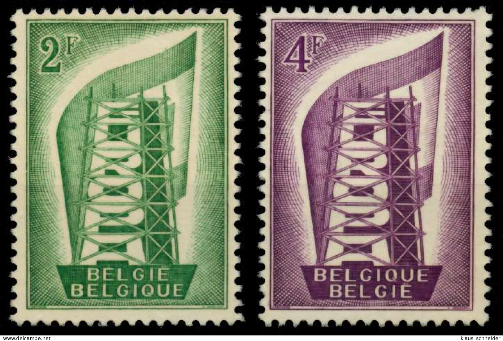 BELGIEN 1956 Nr 1043-1044 Ungebraucht S0464C6 - Unused Stamps