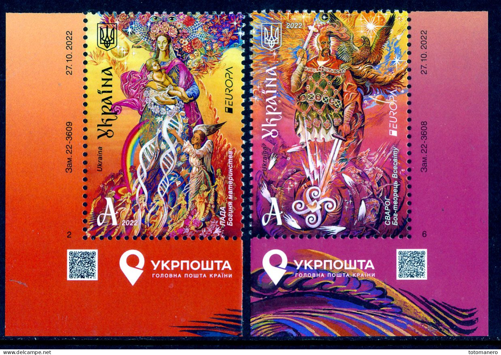 UKRAINE/UCRAINA  EUROPA 2022  "Stories & Myths" Set Of 2v** - 2022