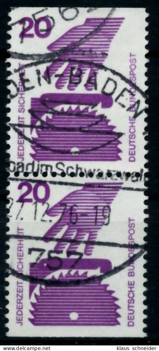 BRD DS UNFALLV Nr 696C D Gestempelt SENKR PAAR X969932 - Used Stamps