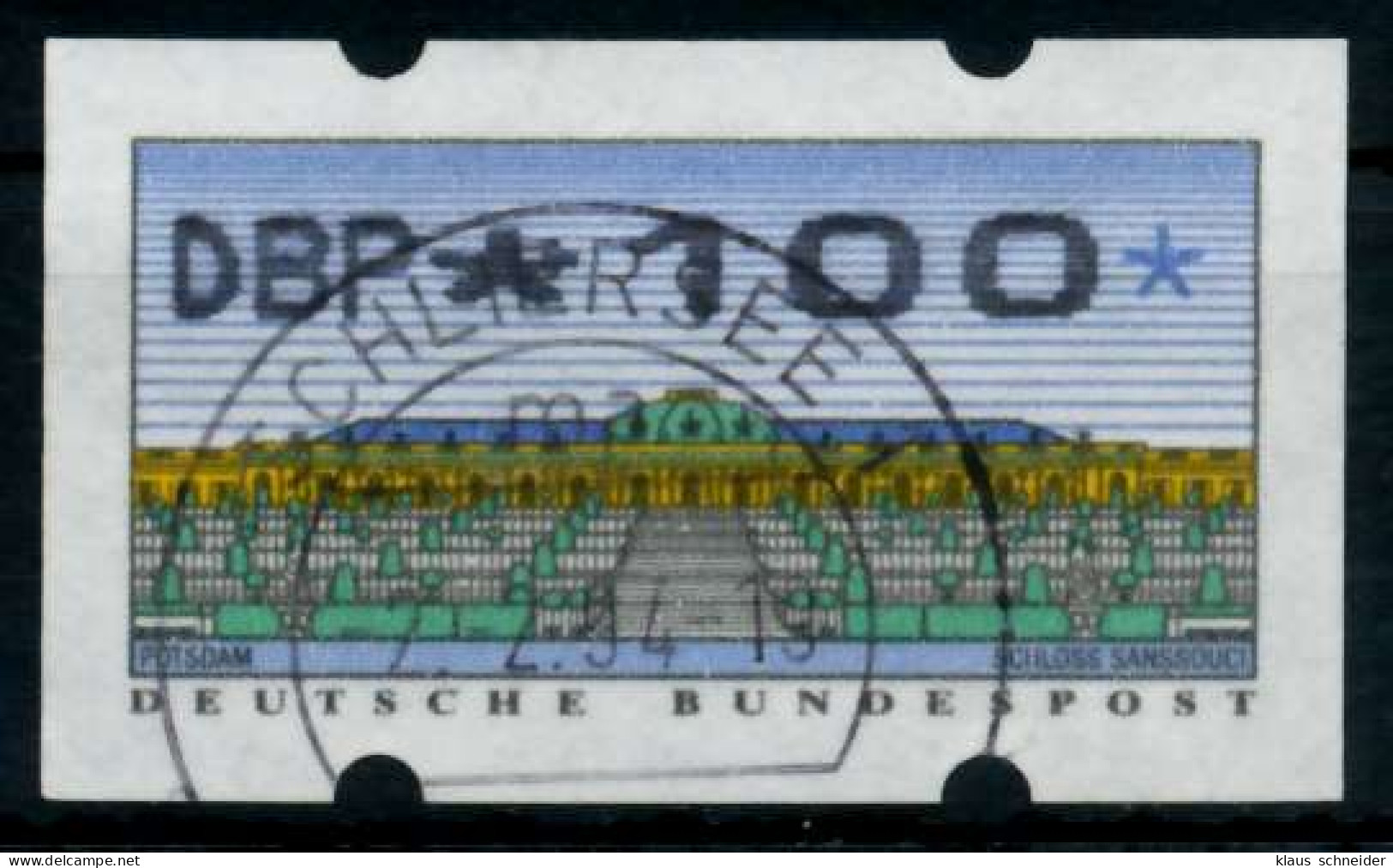 BRD ATM 1993 Nr 2-2.1-0100 Zentrisch Gestempelt X9744C6 - Automaatzegels [ATM]
