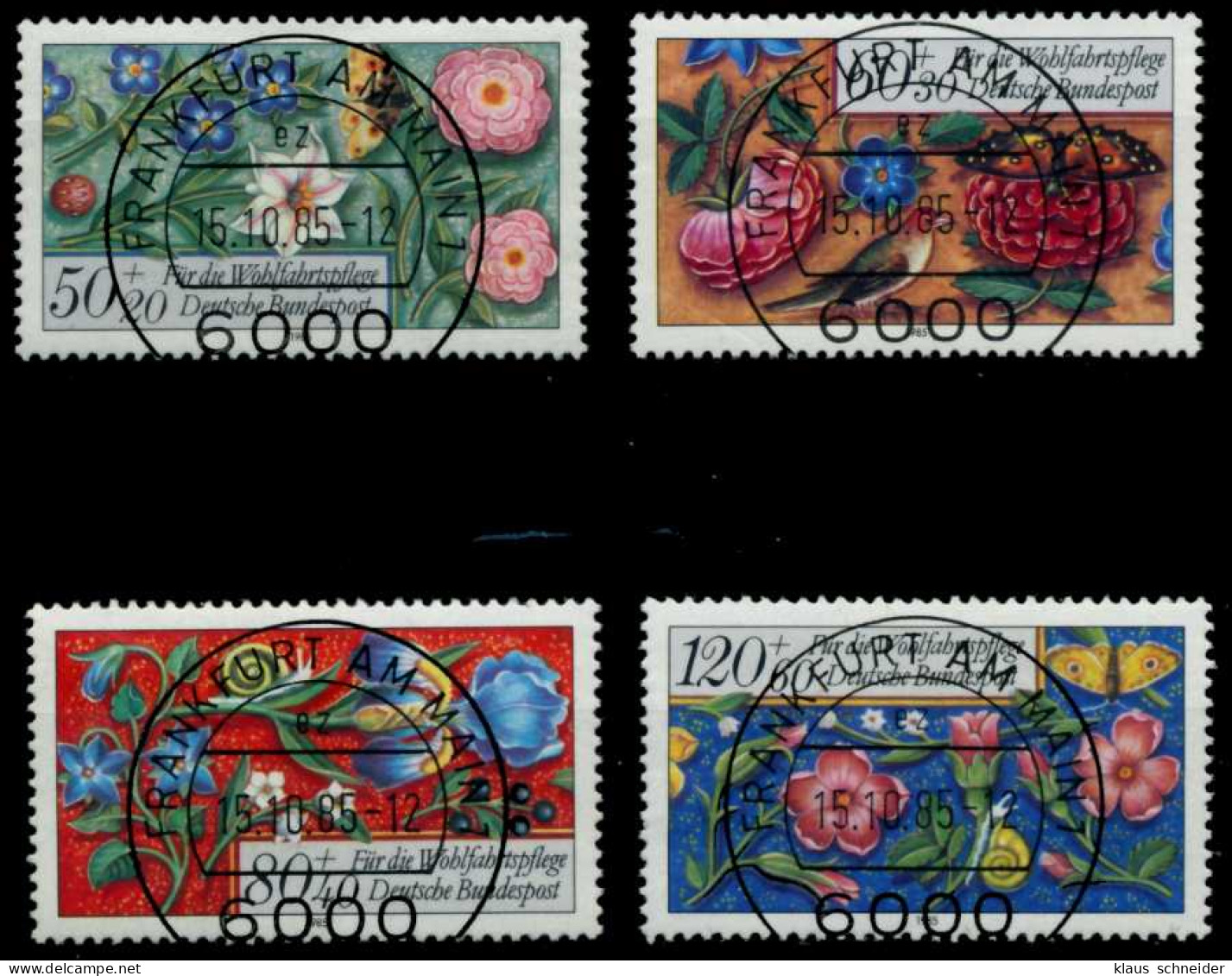 BRD 1985 Nr 1259-1262 Zentrisch Gestempelt X69717A - Gebraucht