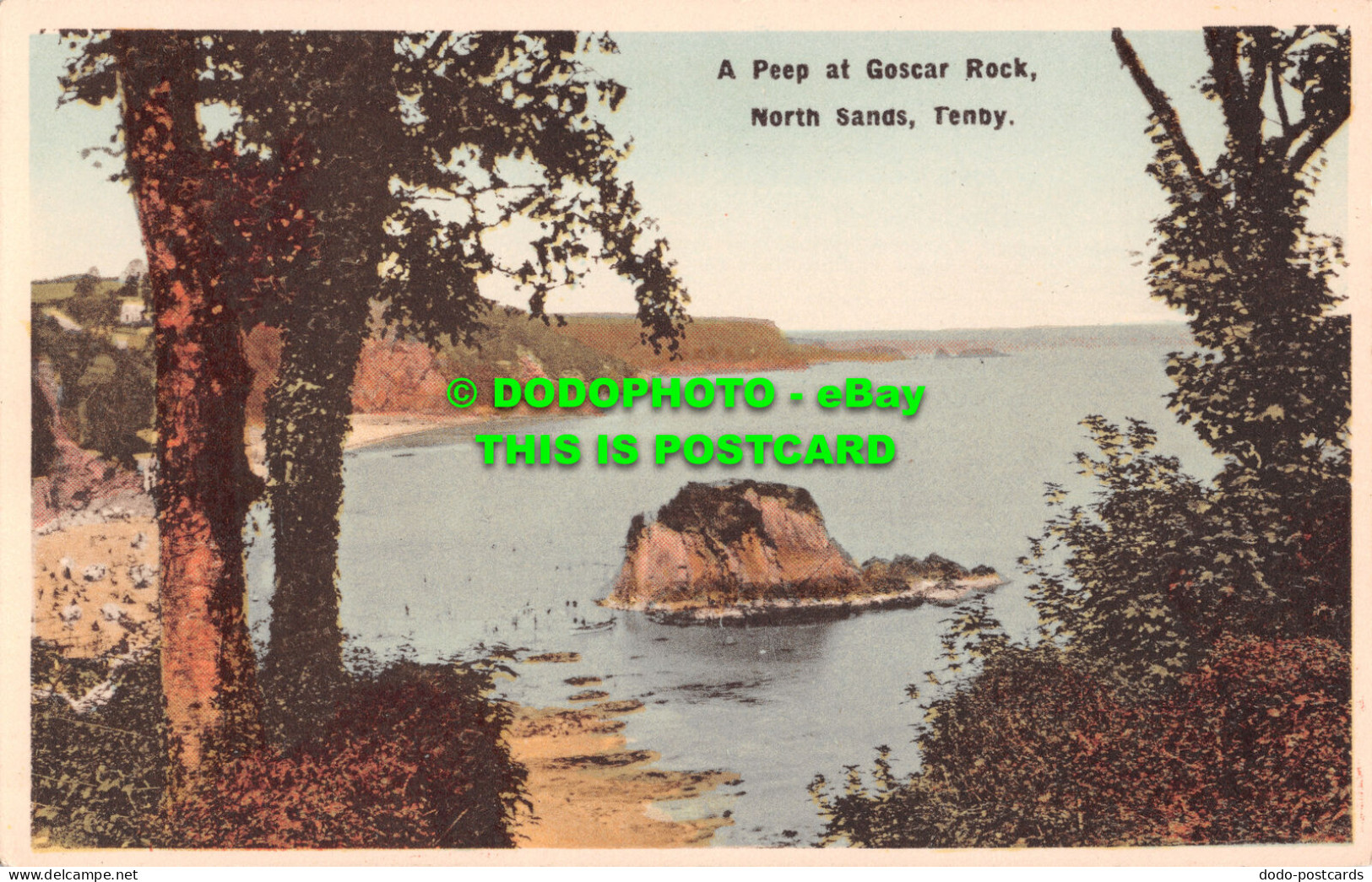 R509417 Tenby. North Sands. A Peep At Goscar Rock. E. T. W. Dennis. Aqua Tone Se - Mundo