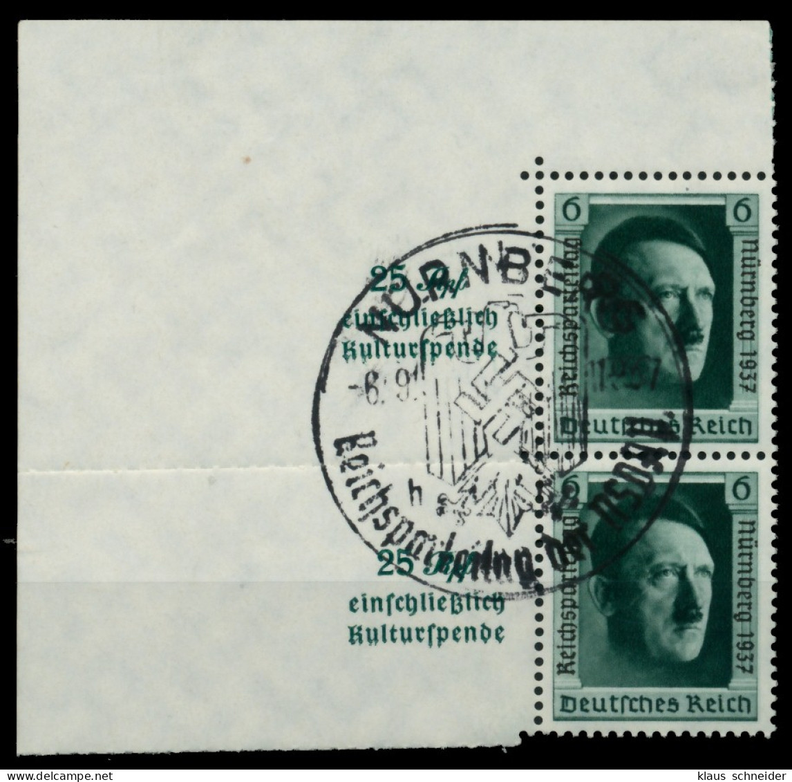 3. REICH 1937 Nr 650 Gestempelt SENKR PAAR X6DD236 - Oblitérés