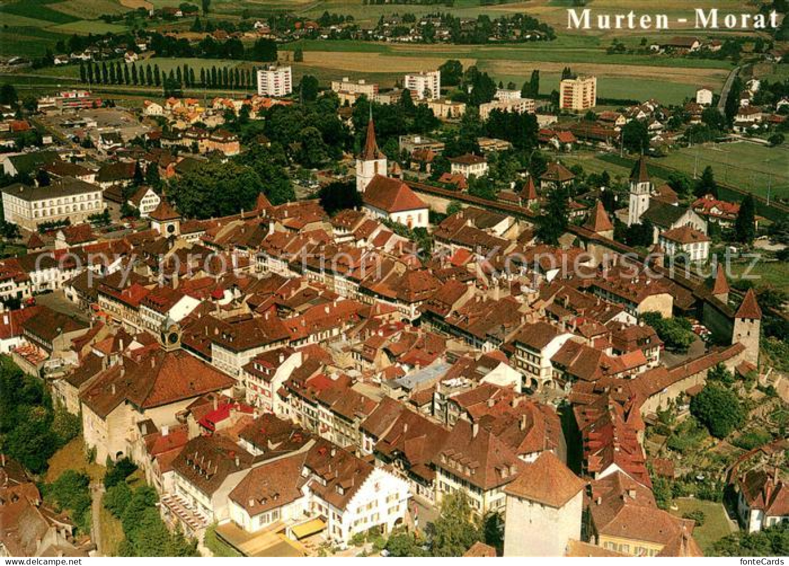 13743590 Murten Morat Zentrum Altstadt Mit Kirche Murten Morat - Autres & Non Classés