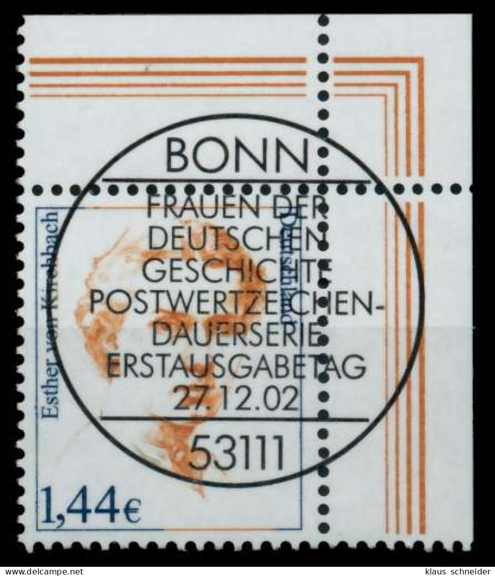 BRD DS FRAUEN Nr 2297 Zentrisch Gestempelt ECKE-ORE X70F216 - Used Stamps