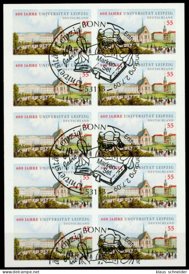 BRD BUND FOLIENBLATT Nr FB4 #2747 Gestempelt MH S21D142 - Altri & Non Classificati