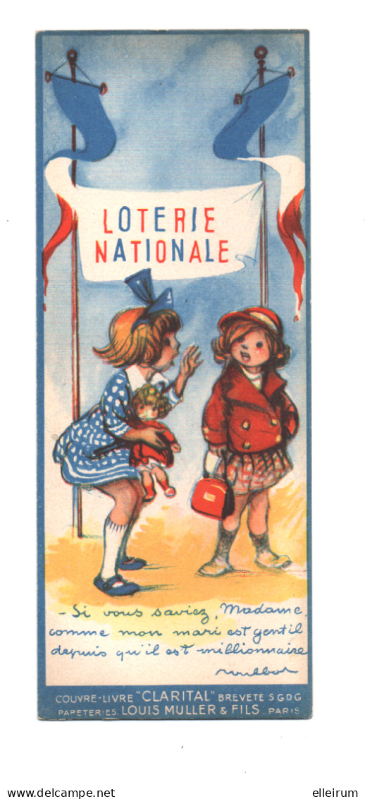 MARQUES-PAGES. PUBLICITE. LOTERIE NATIONALE. ILLUSTRATEUR POULBOT. - Lesezeichen