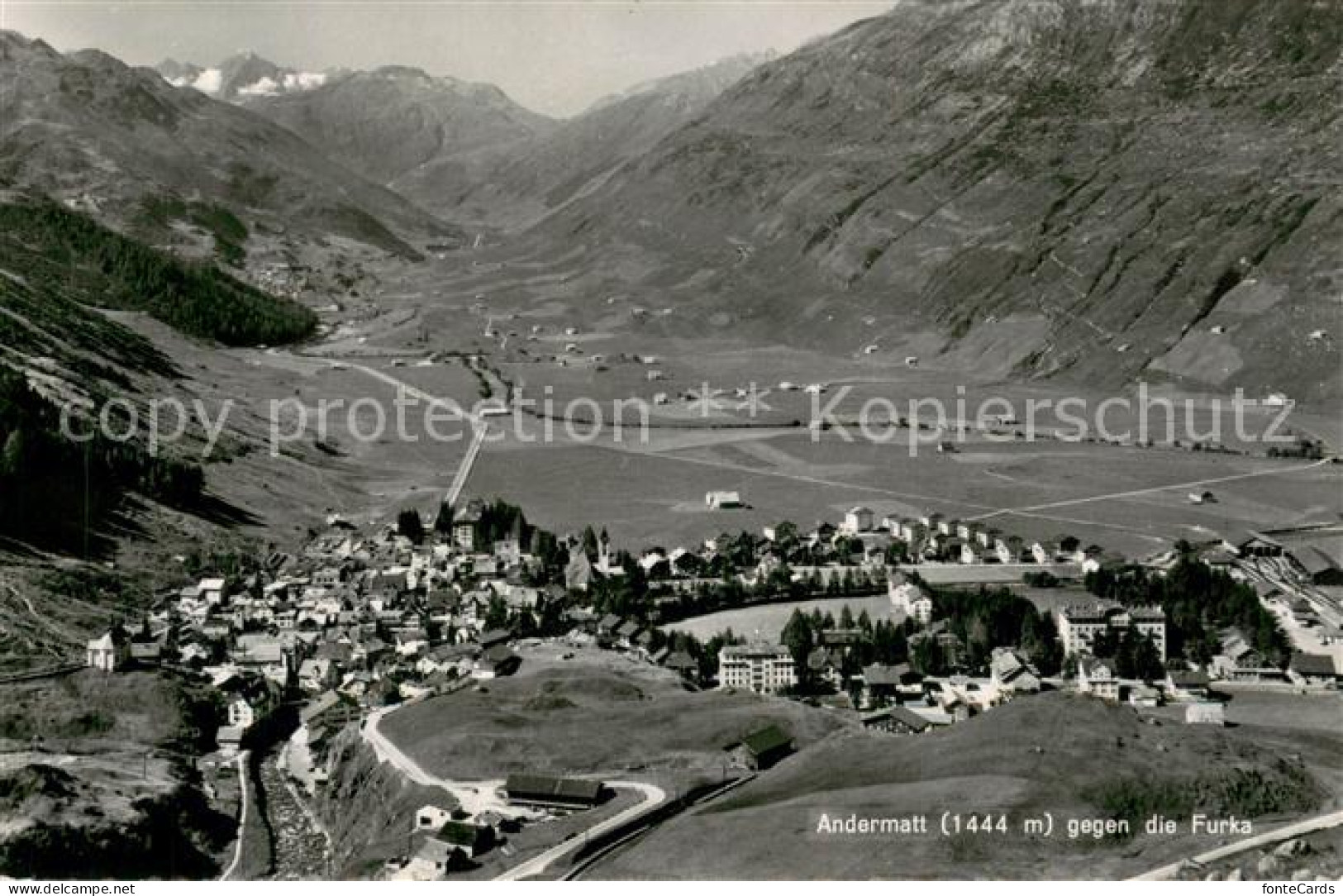 13740971 Andermatt UR Fliegeraufnahme Mit Furka  - Autres & Non Classés