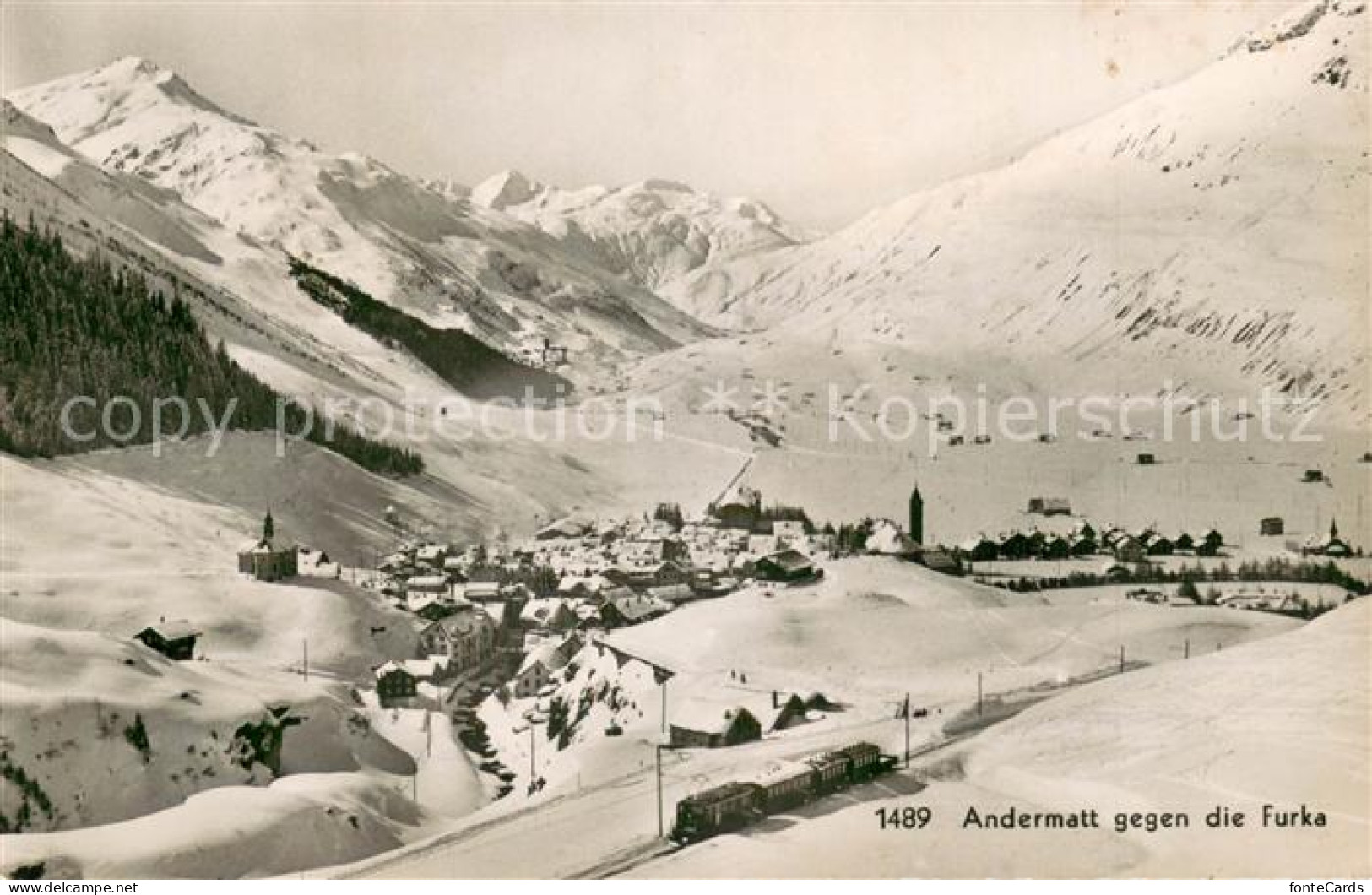 13740970 Andermatt UR Winterpanorama Mit Der Furka Feldpost  - Autres & Non Classés