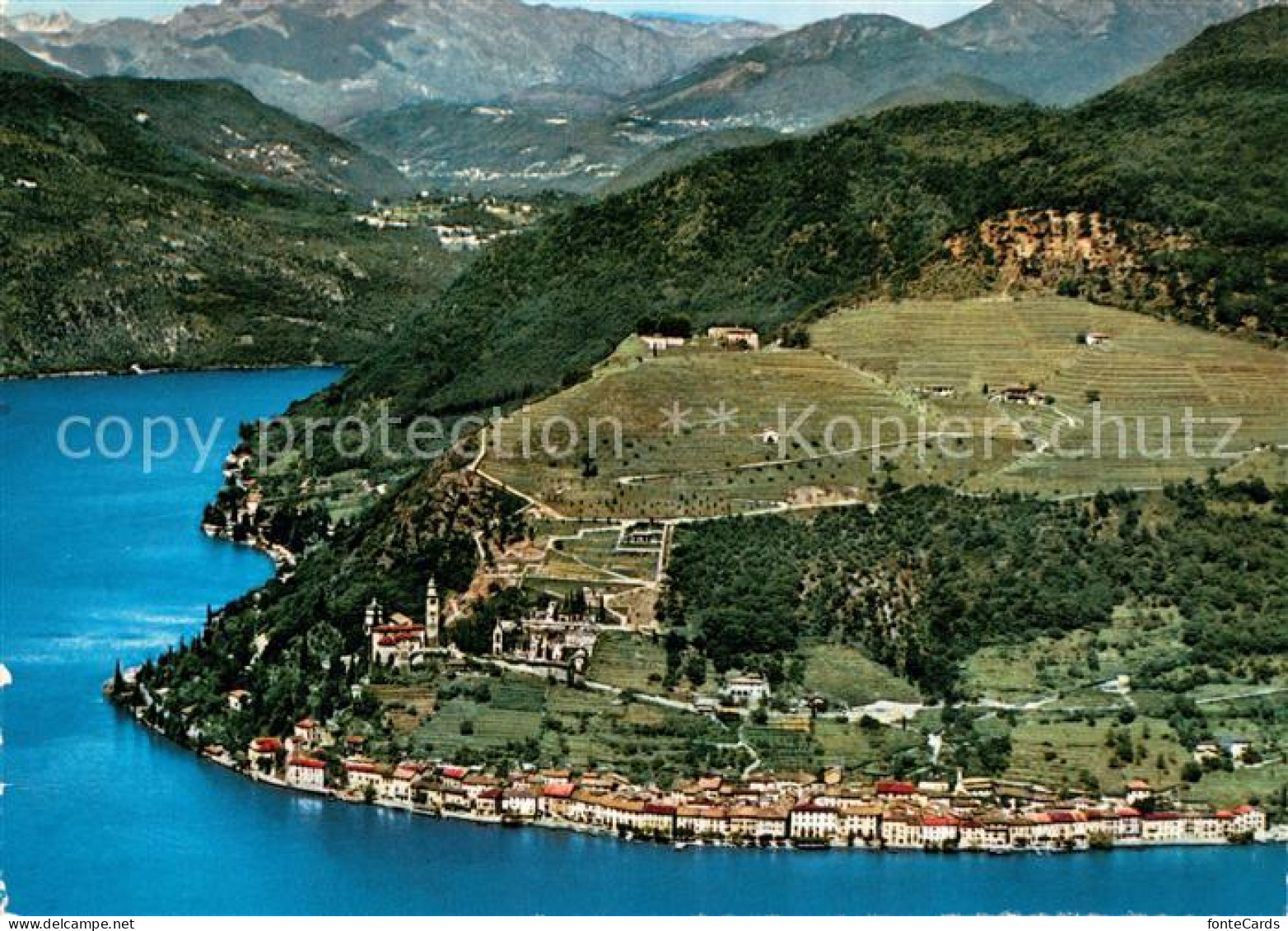 13740932 Morcote Lago Di Lugano Fliegeraufnahme Morcote Lago Di Lugano - Autres & Non Classés