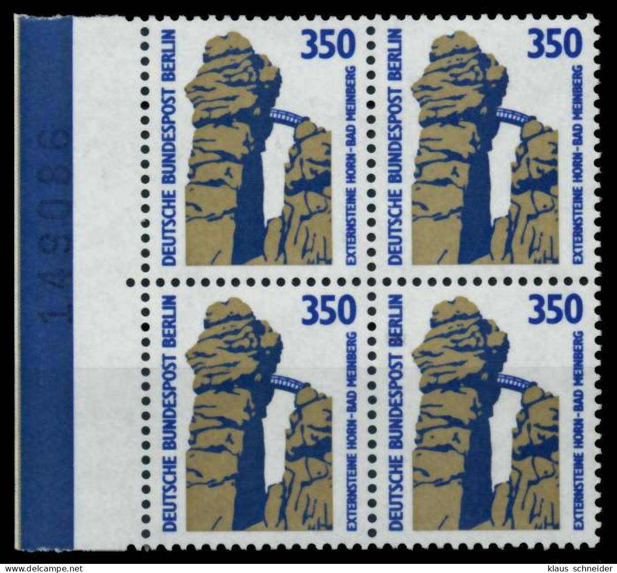 BERLIN DS SEHENSW Nr 835 Postfrisch VIERERBLOCK SRA X729906 - Unused Stamps