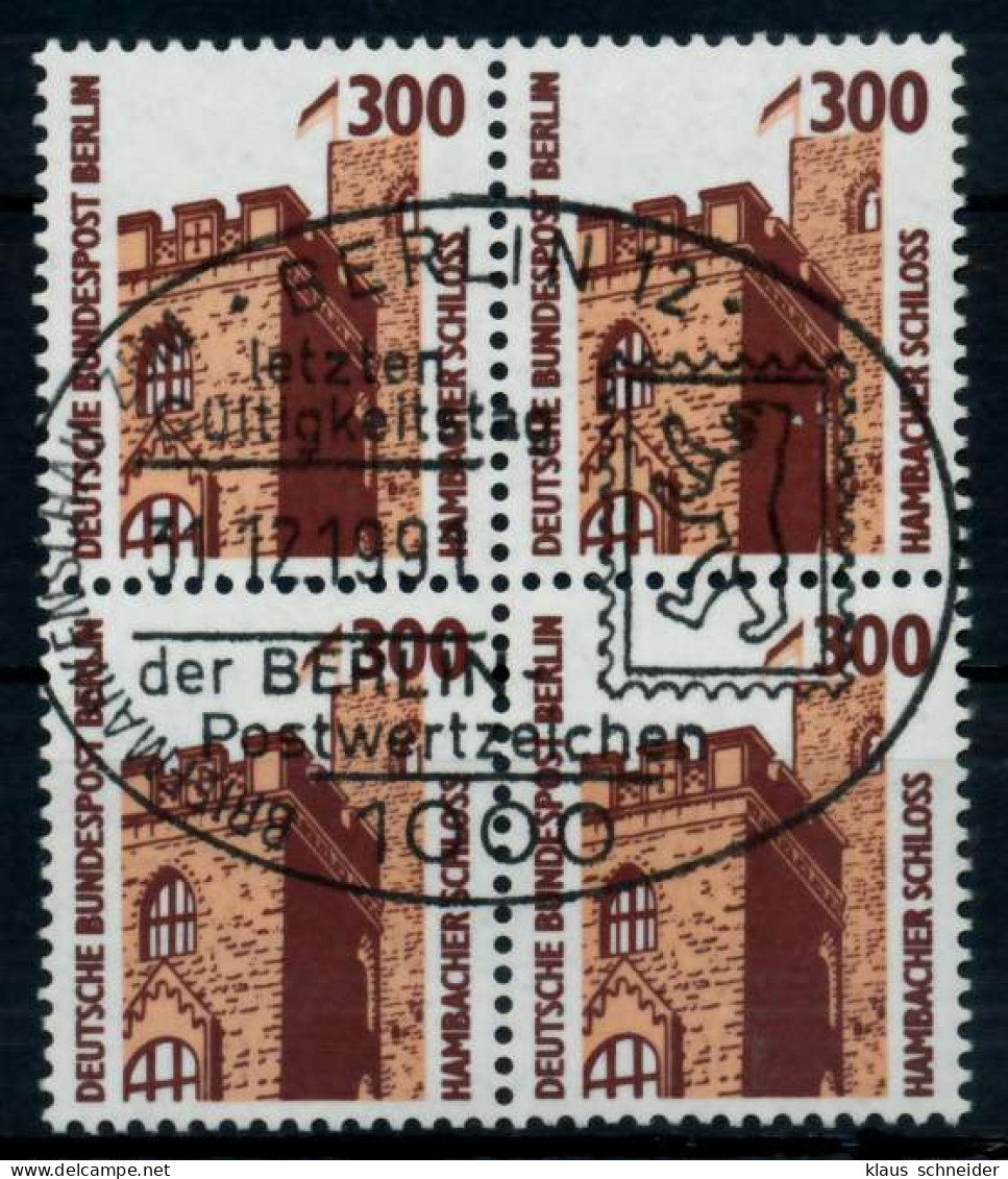 BERLIN DS SEHENSW Nr 799 Zentrisch Gestempelt VIERERBLOCK X72B1F6 - Usati