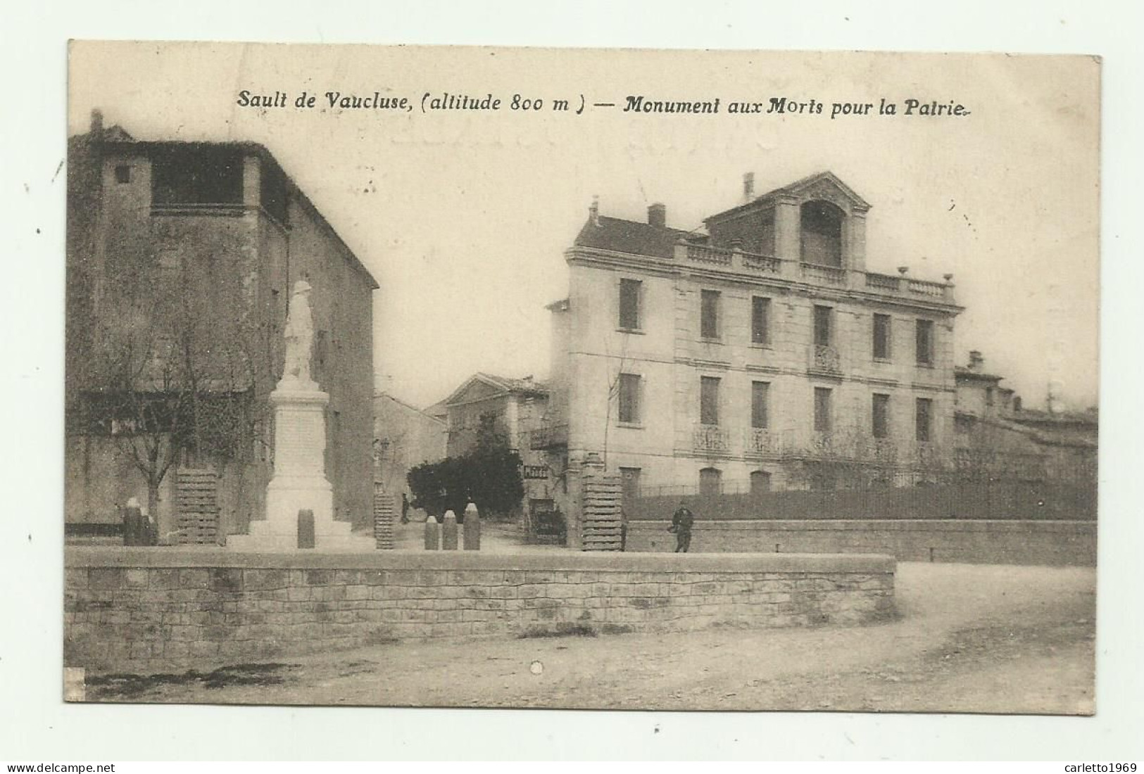 SAULTE DE VAUCLUSE - MONUMENT AU MORTS POUR LA PATRIE   - VIAGGIATA FP - Andere & Zonder Classificatie