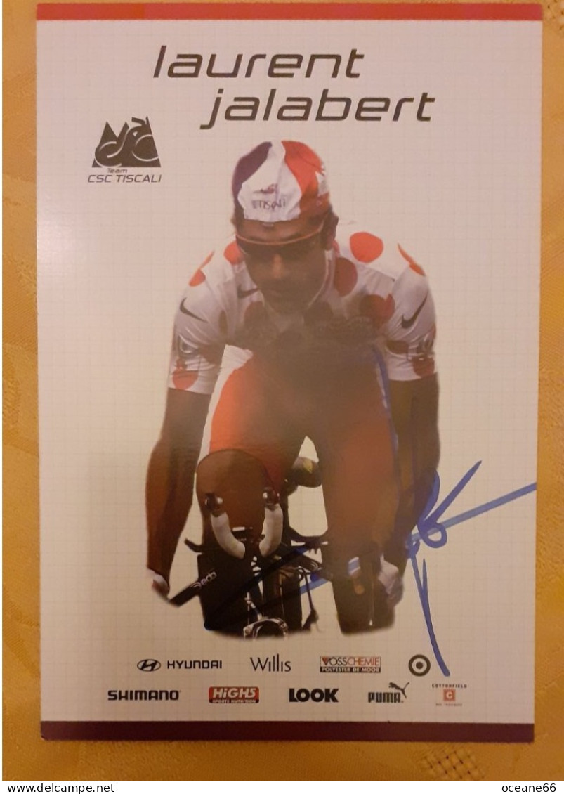 Autographe Laurent Jalabert CSC Tiscali Meilleur Grimpeur - Radsport