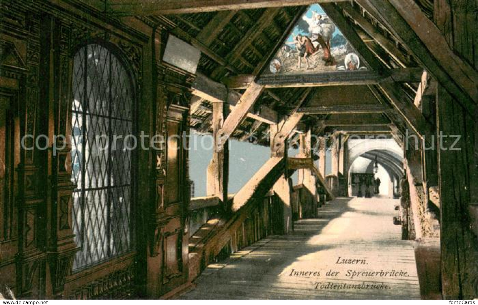 13738782 Luzern  LU Inneres Der Spreuerbruecke Totentanzbruecke  - Autres & Non Classés