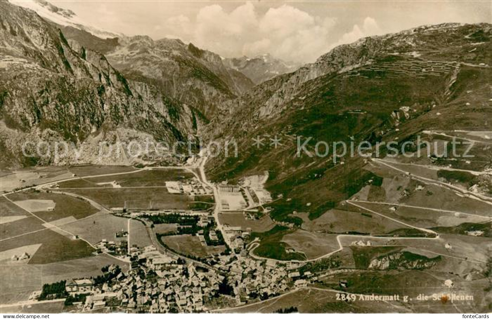 13738773 Andermatt UR Panorama Mit Den Schoellenen  - Autres & Non Classés