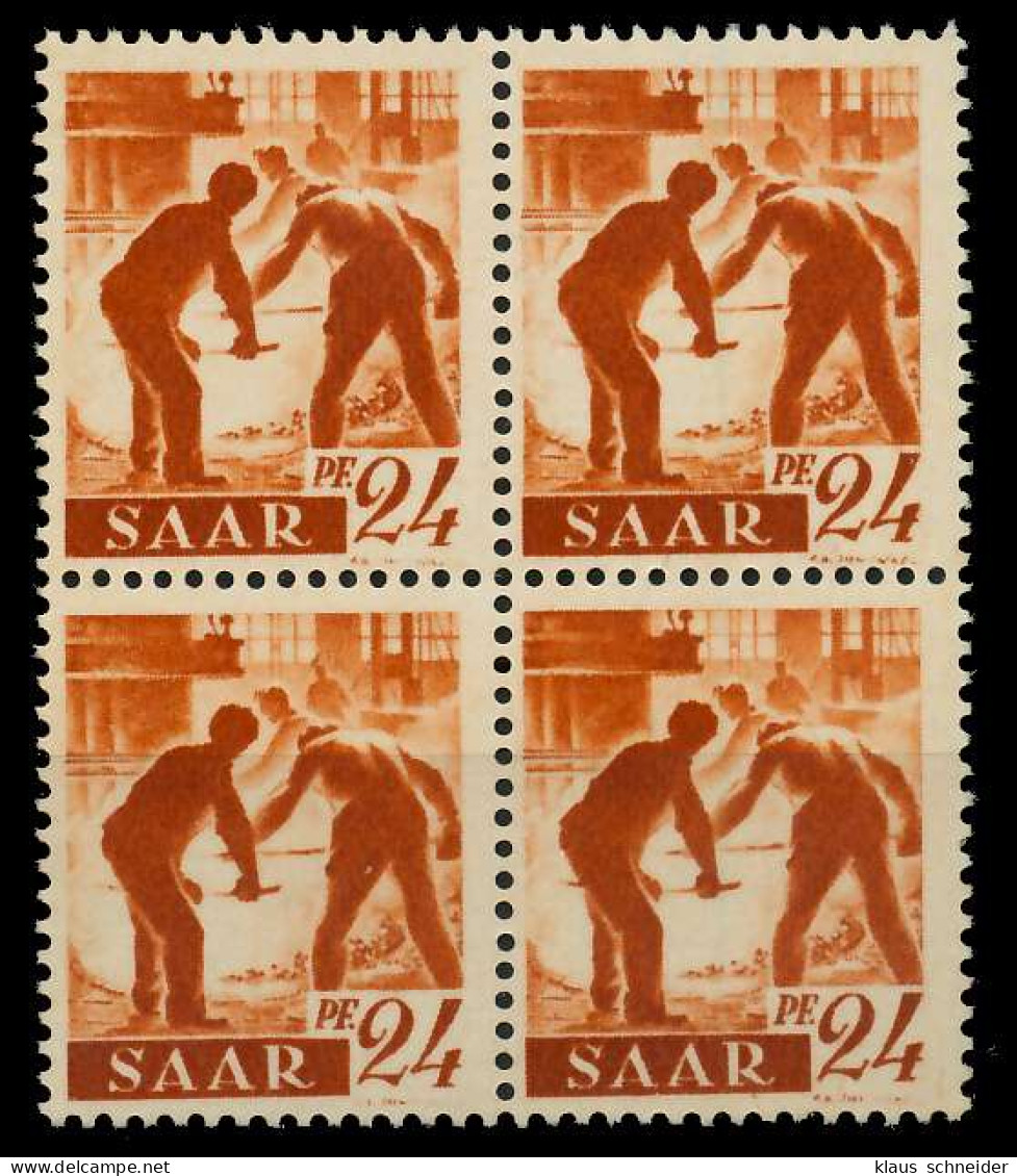 SAARLAND 1947 Nr 215Z Postfrisch VIERERBLOCK X799972 - Neufs