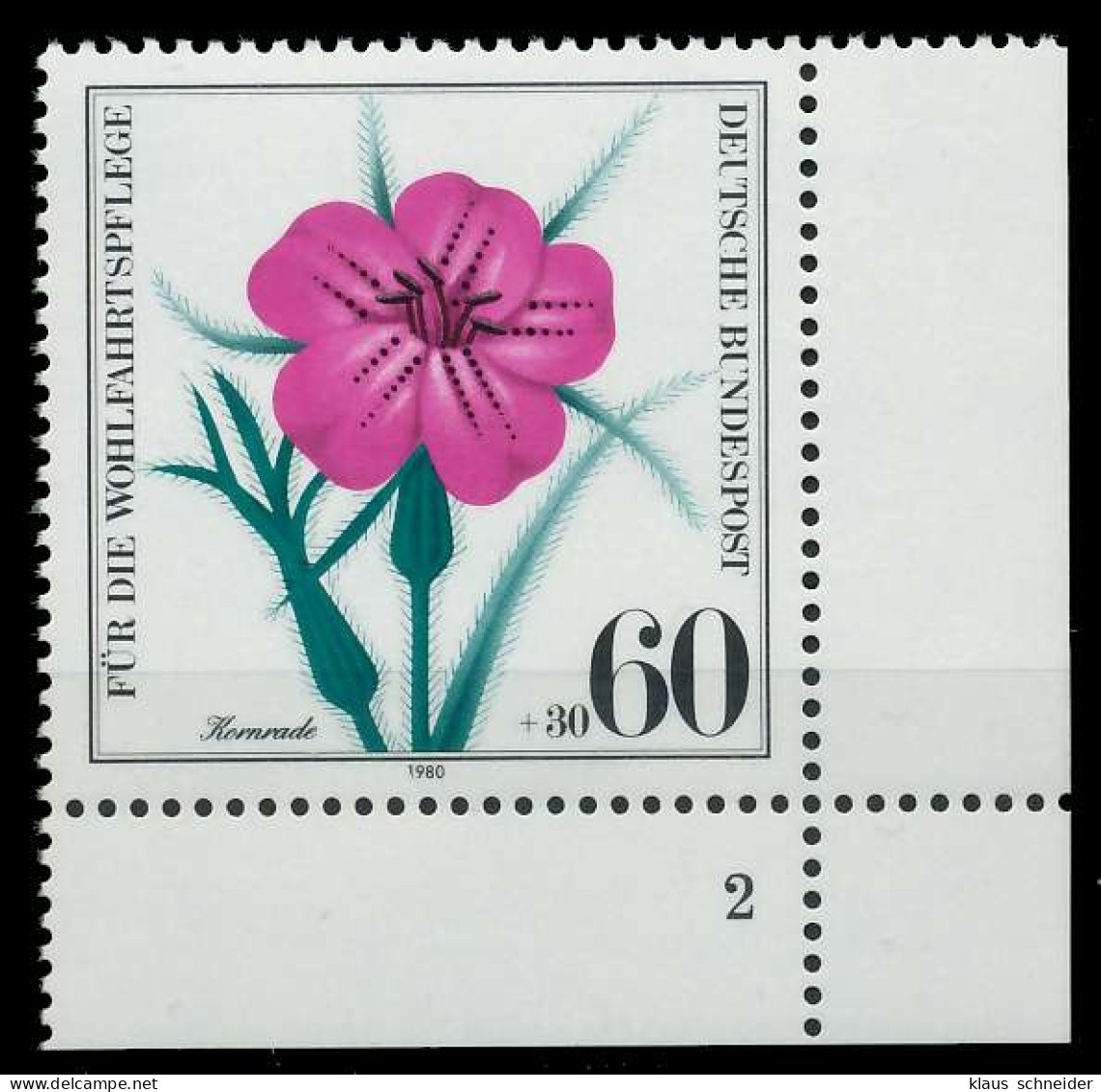 BRD BUND 1980 Nr 1061 Postfrisch FORMNUMMER 2 S606FBA - Unused Stamps