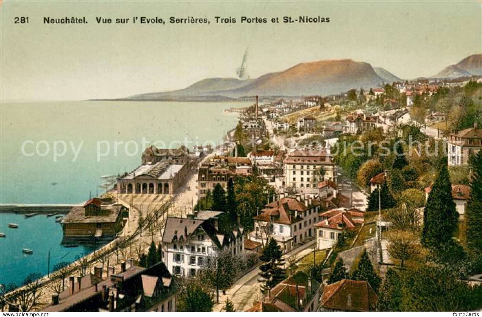 13738584 Neuchatel NE Vue Sur L’Evole Serrieres Trois Portes Et St Nicolas Neuch - Autres & Non Classés