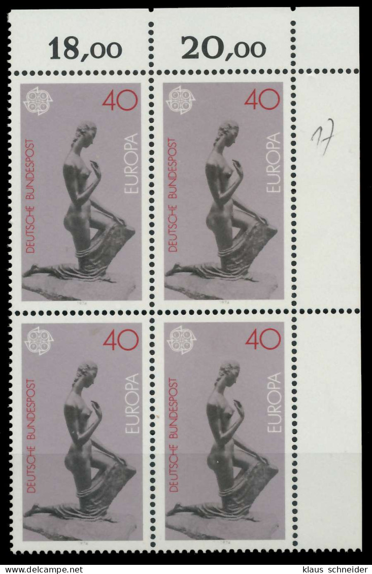 BRD BUND 1974 Nr 805 Postfrisch VIERERBLOCK ECKE-ORE X8502E2 - Unused Stamps