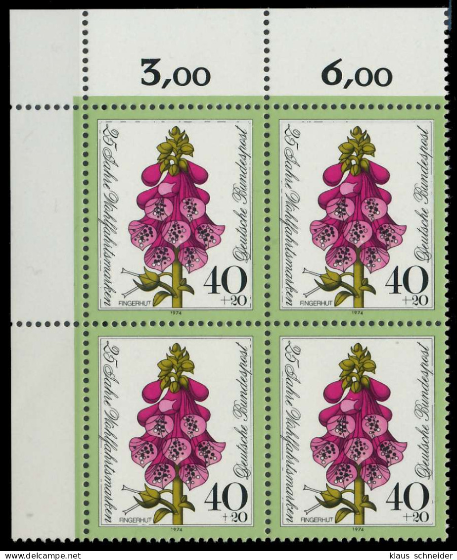 BRD 1974 Nr 819 Postfrisch VIERERBLOCK ECKE-OLI X850DE6 - Unused Stamps