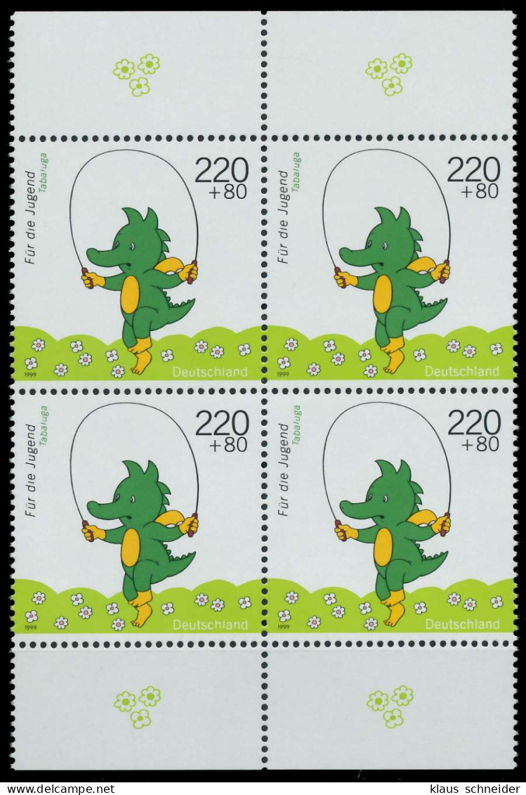 BRD 1999 Nr 2059 Postfrisch VIERERBLOCK ORA X86B842 - Unused Stamps