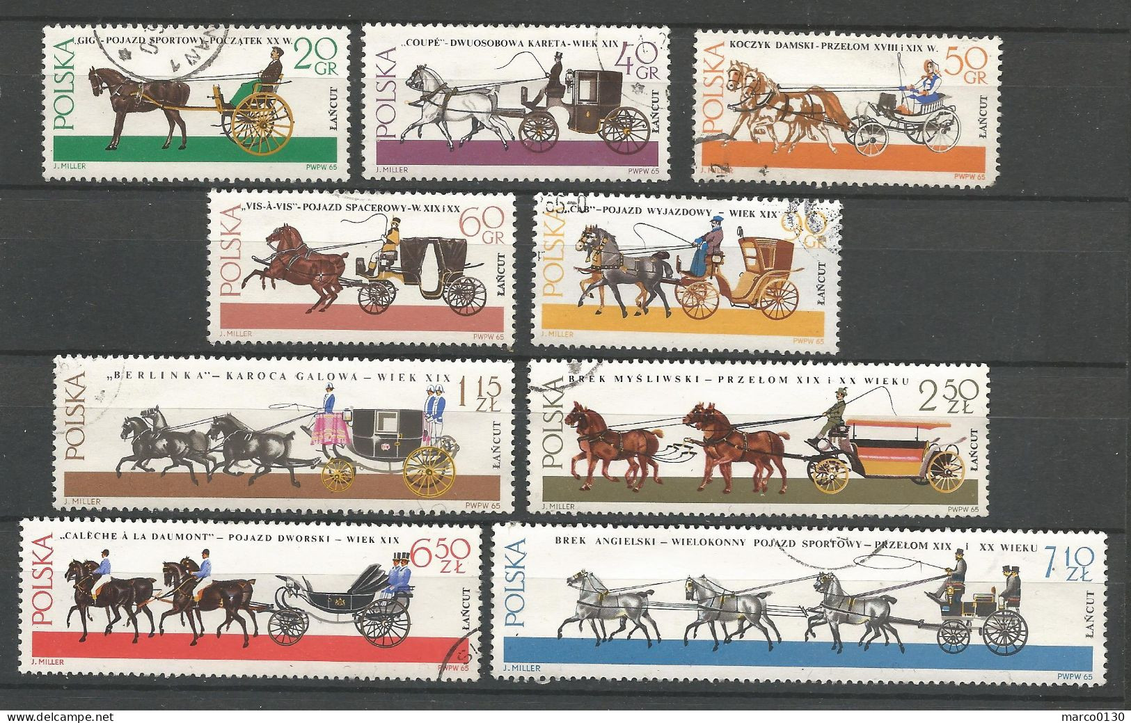 POLOGNE DU N° 1495 AU N° 1503 OBLITERE - Used Stamps