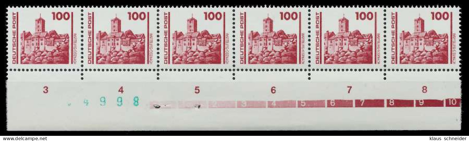 DDR 1990 Nr 3350 Postfrisch 6er-Streifen BZN URA X02603A - Nuovi