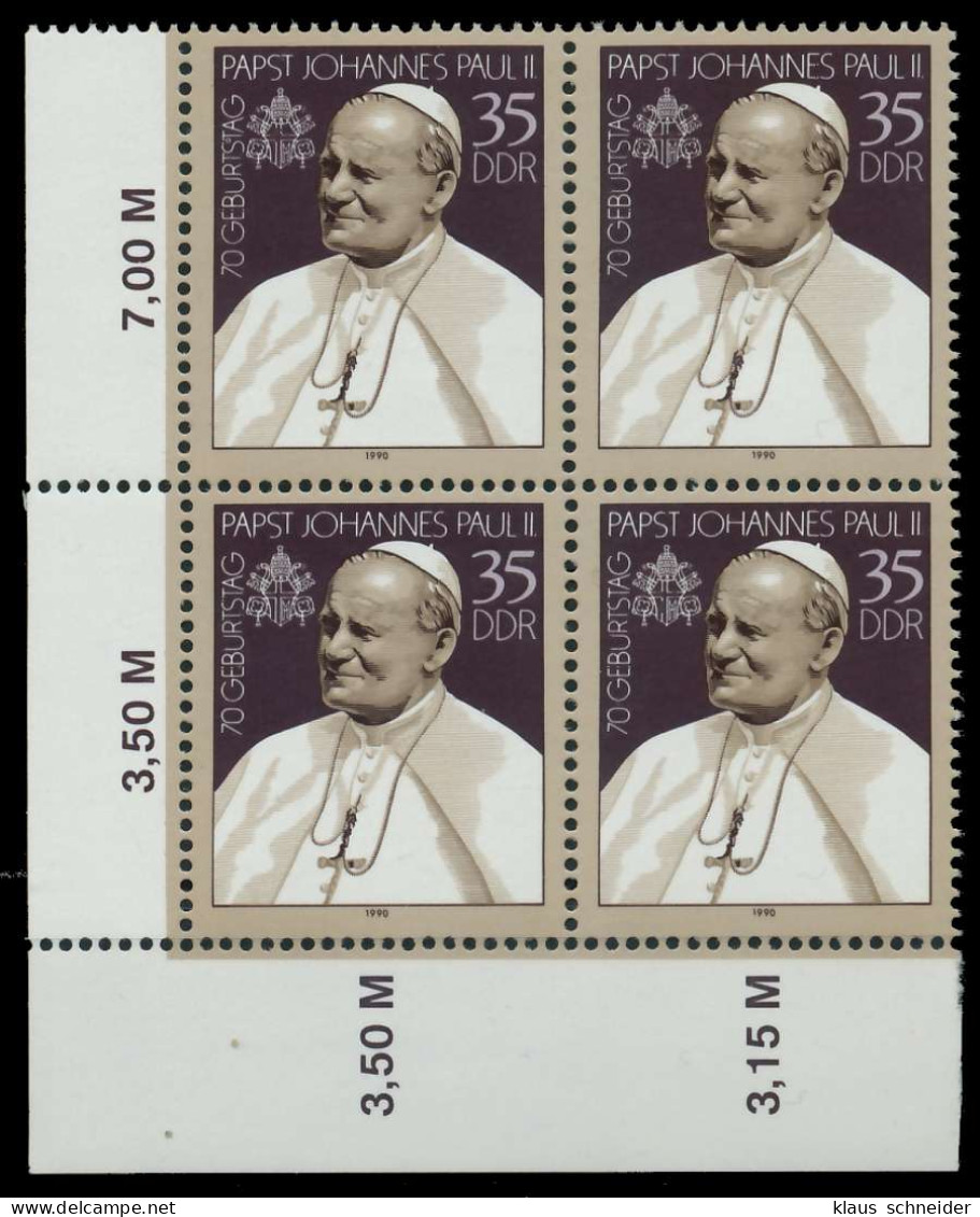 DDR 1990 Nr 3337 Postfrisch VIERERBLOCK ECKE-ULI SAA2506 - Unused Stamps
