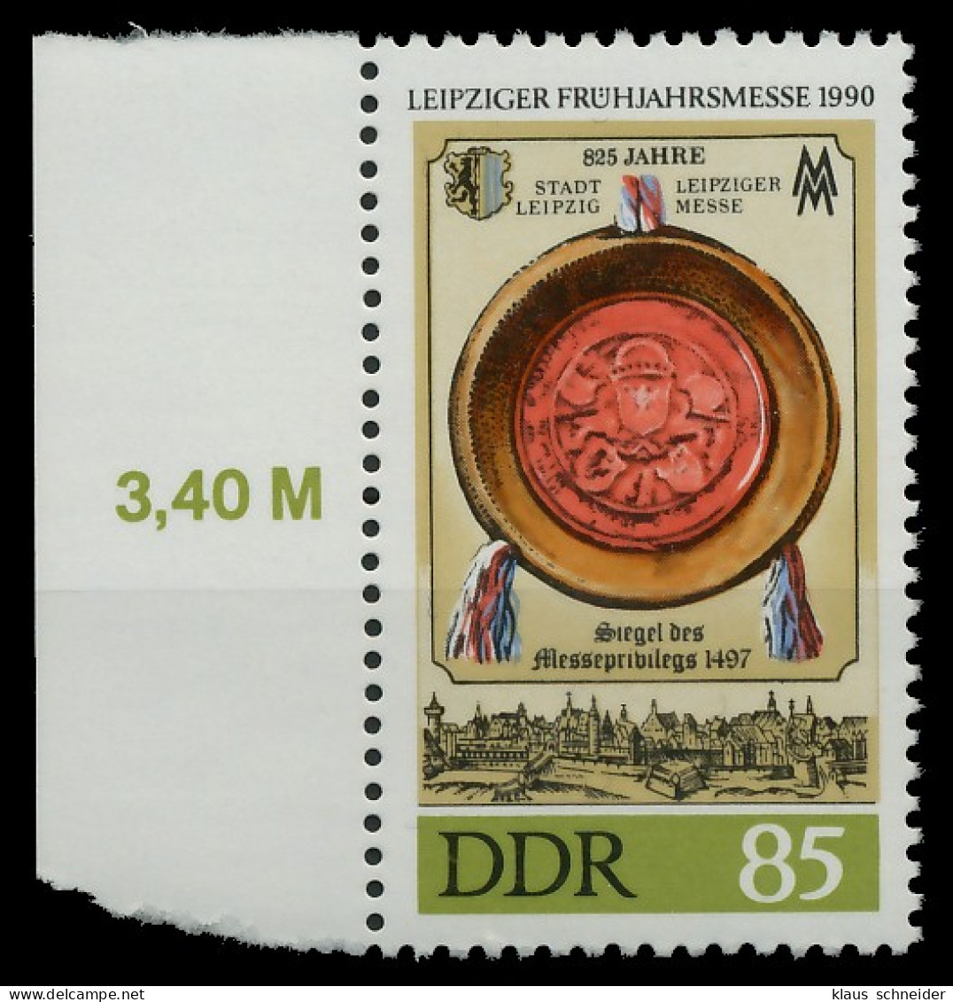 DDR 1990 Nr 3317 Postfrisch SRA X04B662 - Ungebraucht