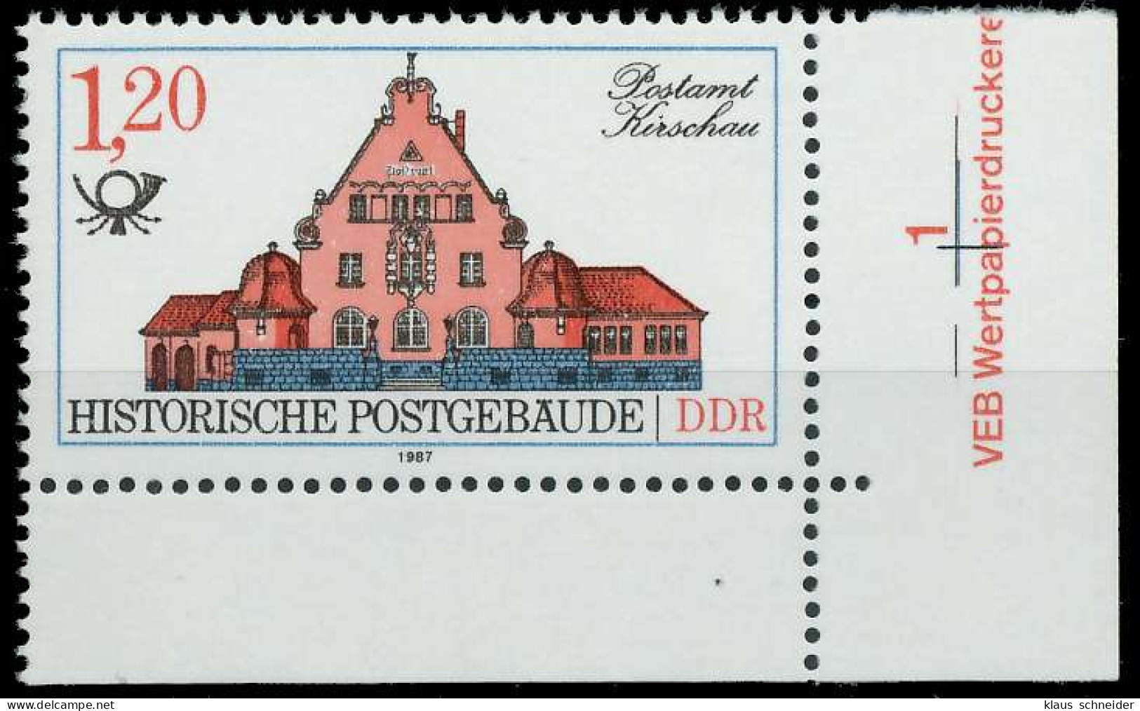 DDR 1987 Nr 3070 Postfrisch ECKE-URE X0D2AD6 - Ongebruikt