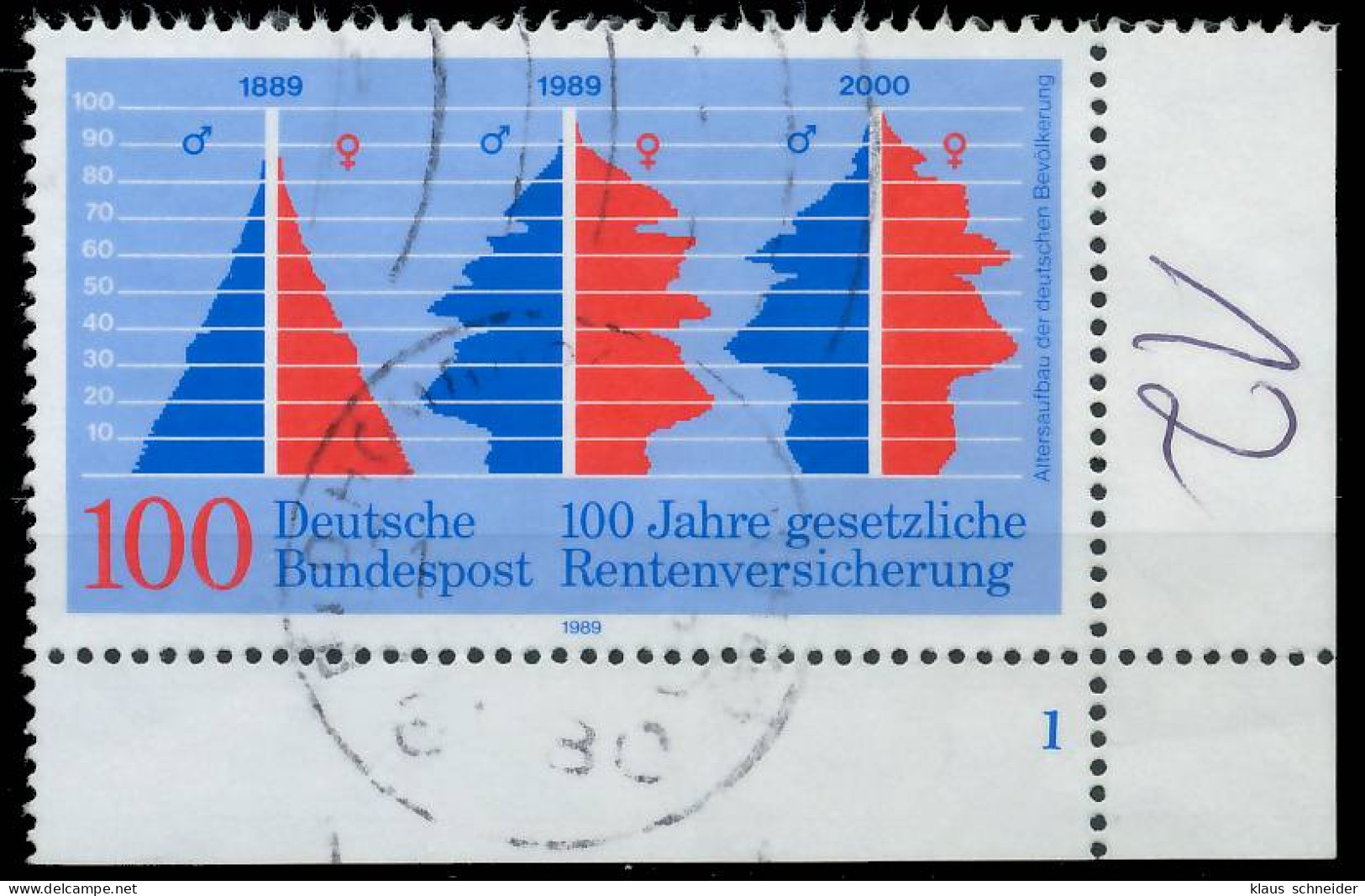 BRD BUND 1989 Nr 1426 Gestempelt FORMNUMMER 1 X575FF2 - Gebraucht