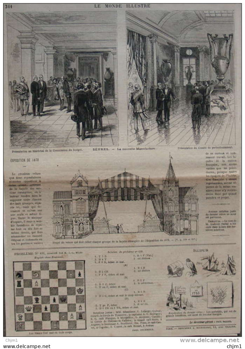 Sèvres - La Nouvelle Manufacture -  Page Original 1876 - Documents Historiques