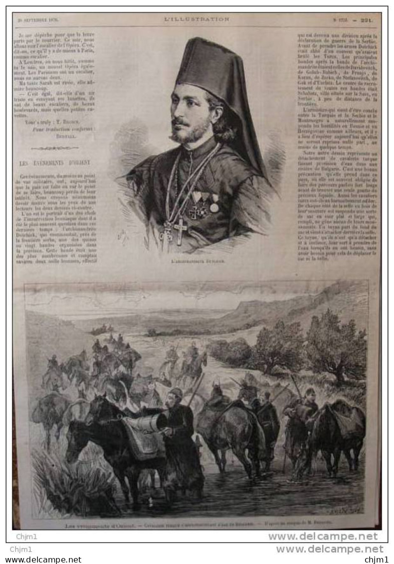 Cavalerie Turque S&acute;approvisionnant D&acute;eau En Bulgarie - Page Original - 1876 - Documentos Históricos