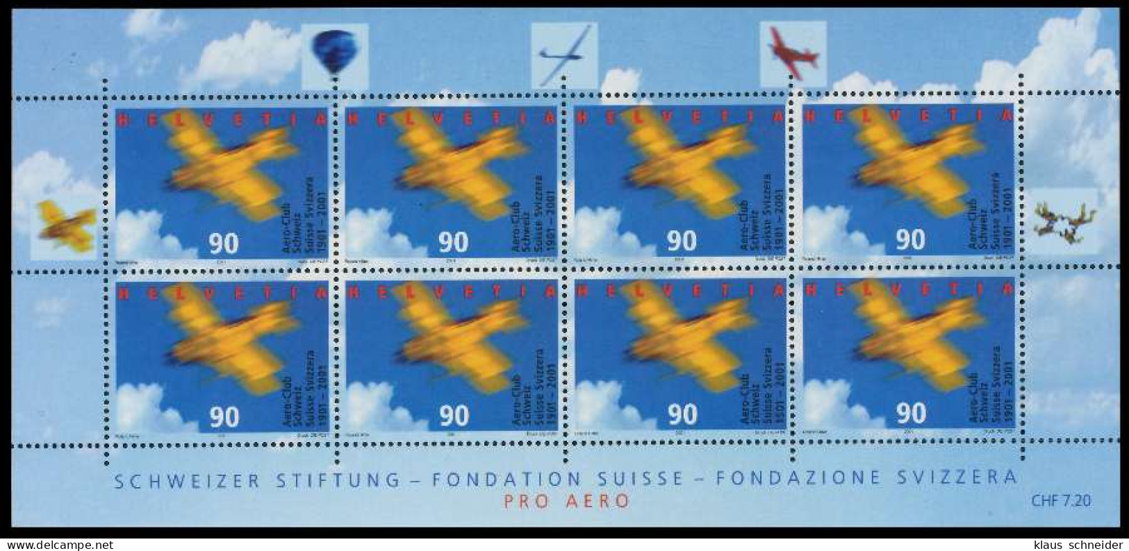 SCHWEIZ BLOCK KLEINBOGEN 2000-2009 Nr 1747 Postfrisch K X64BF22 - Bloques & Hojas