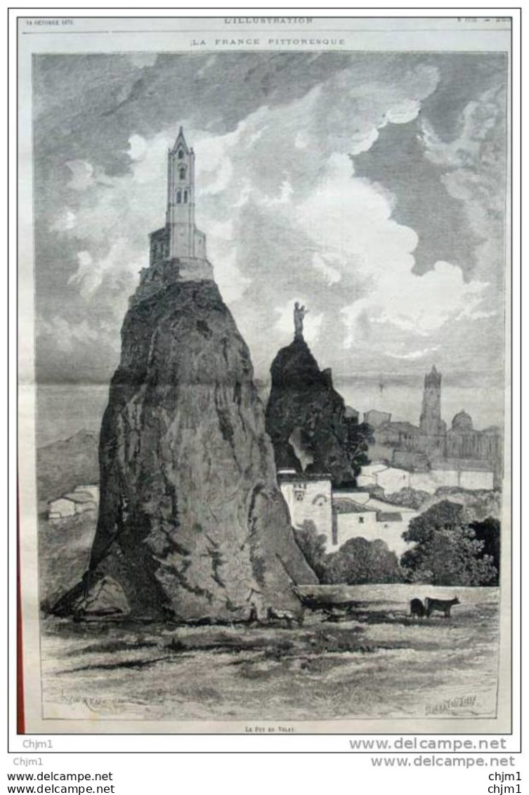Le Puy En Velay - Page Original 1876 - Historische Dokumente