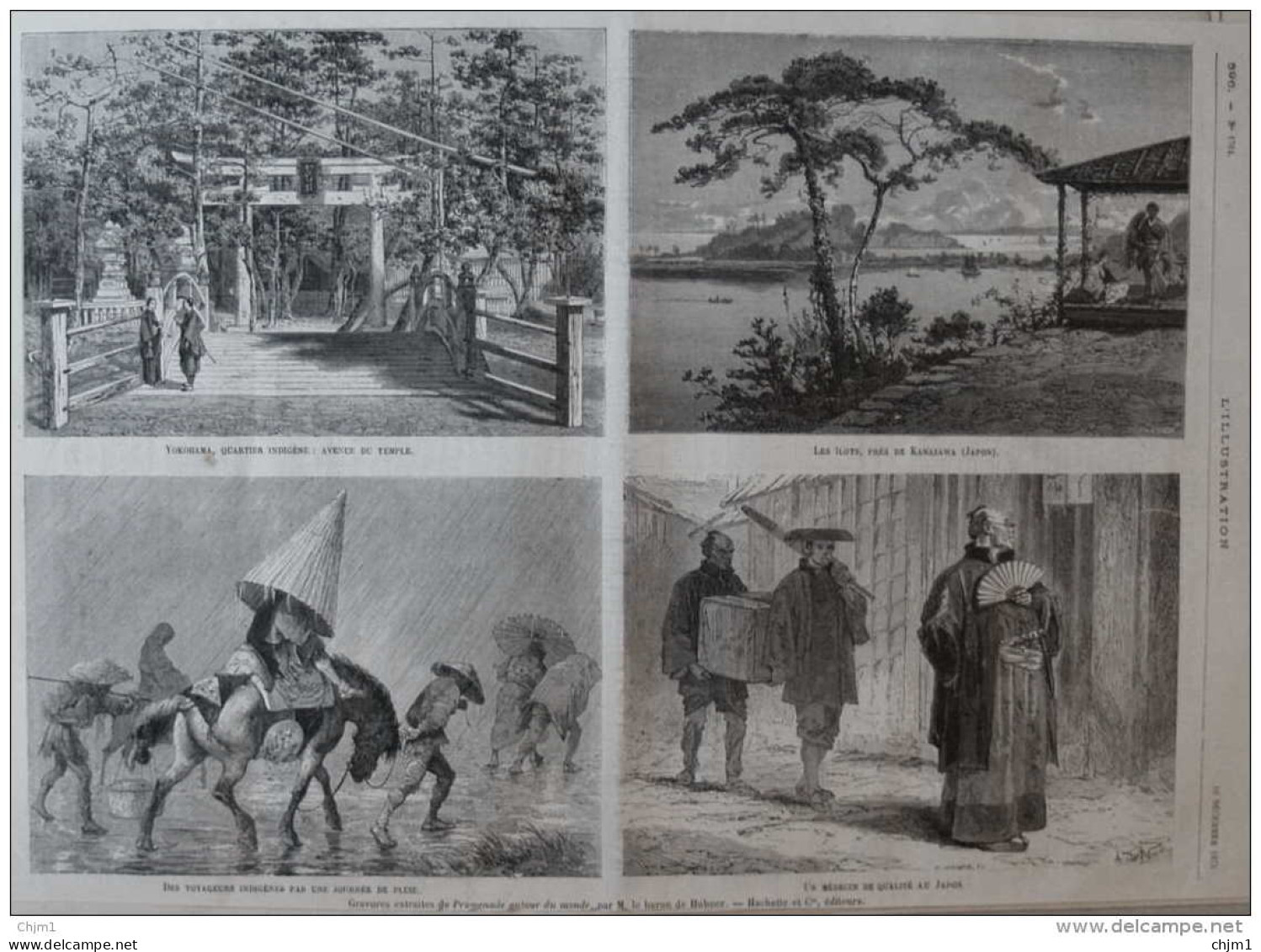 Yokohama, Quartier Indigène - Un Médecin De Qualité Au Japon - Page Original 1876 - Documenti Storici