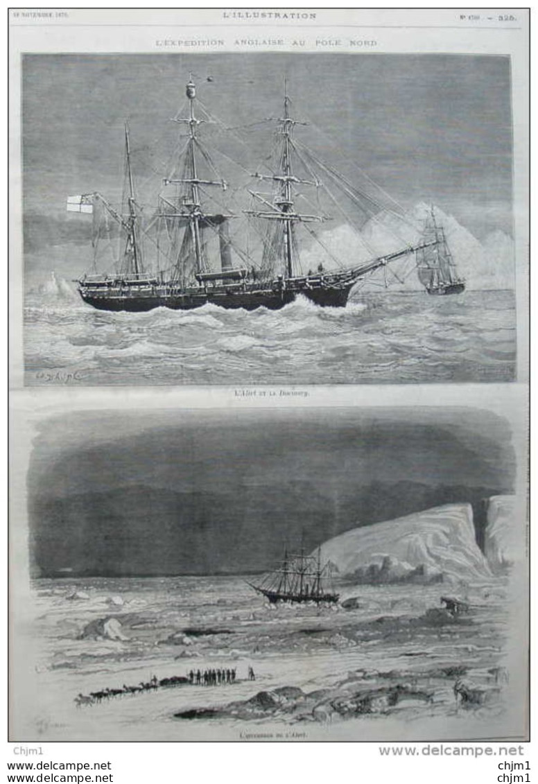 L'Hivernage De "L'Alert" - "L'Alert" Et La "Discovery" - Page Original 1876 - Historische Dokumente