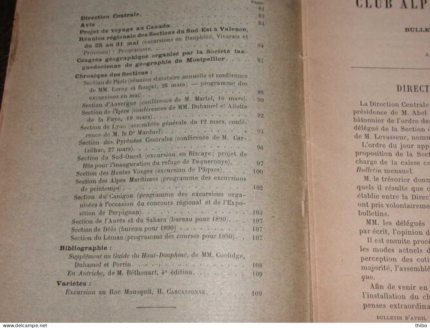 Club Alpin Français - N° 4 Avril 1890 - Ohne Zuordnung