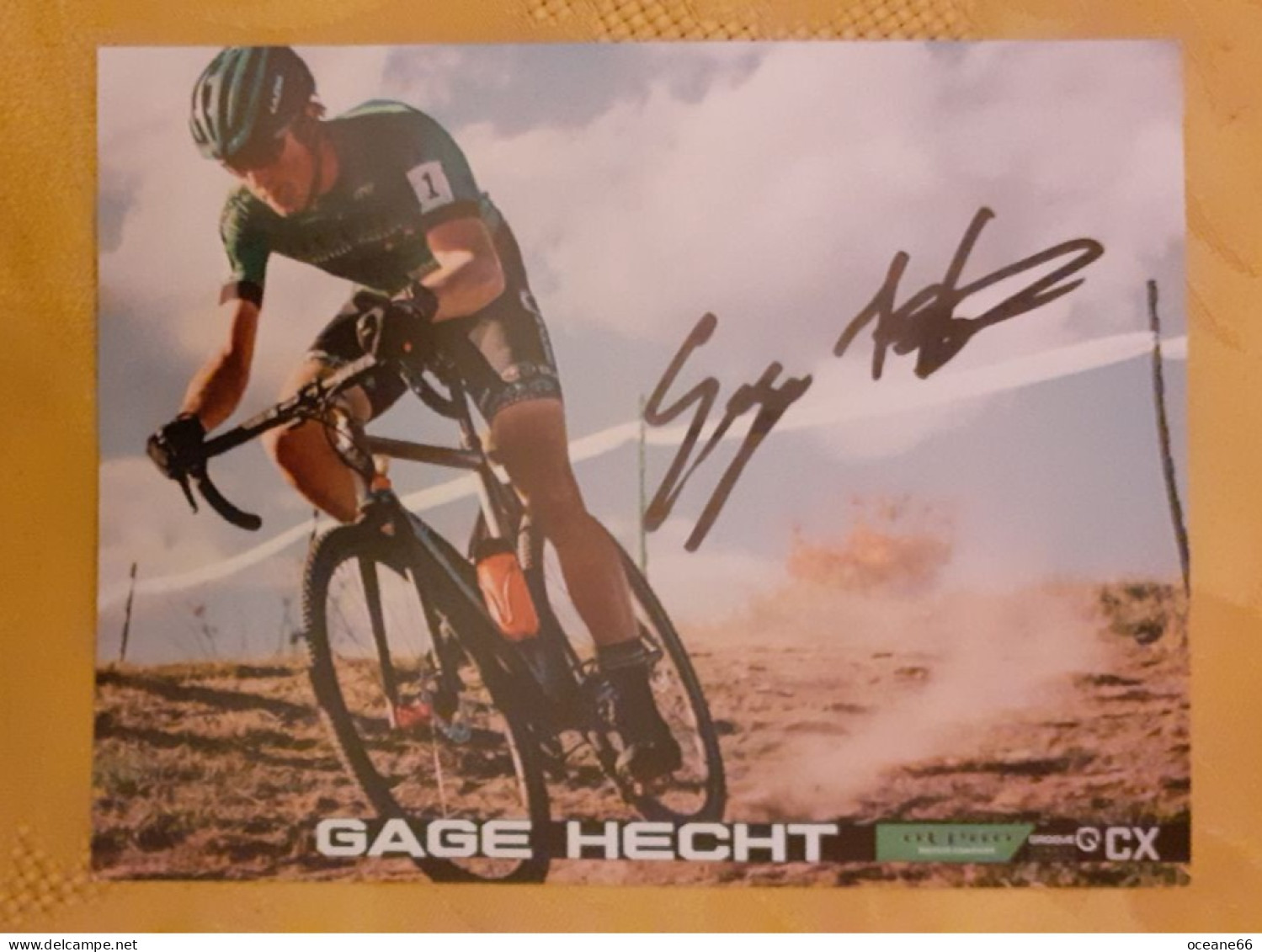 Autographe Gage Hecht - Cyclisme