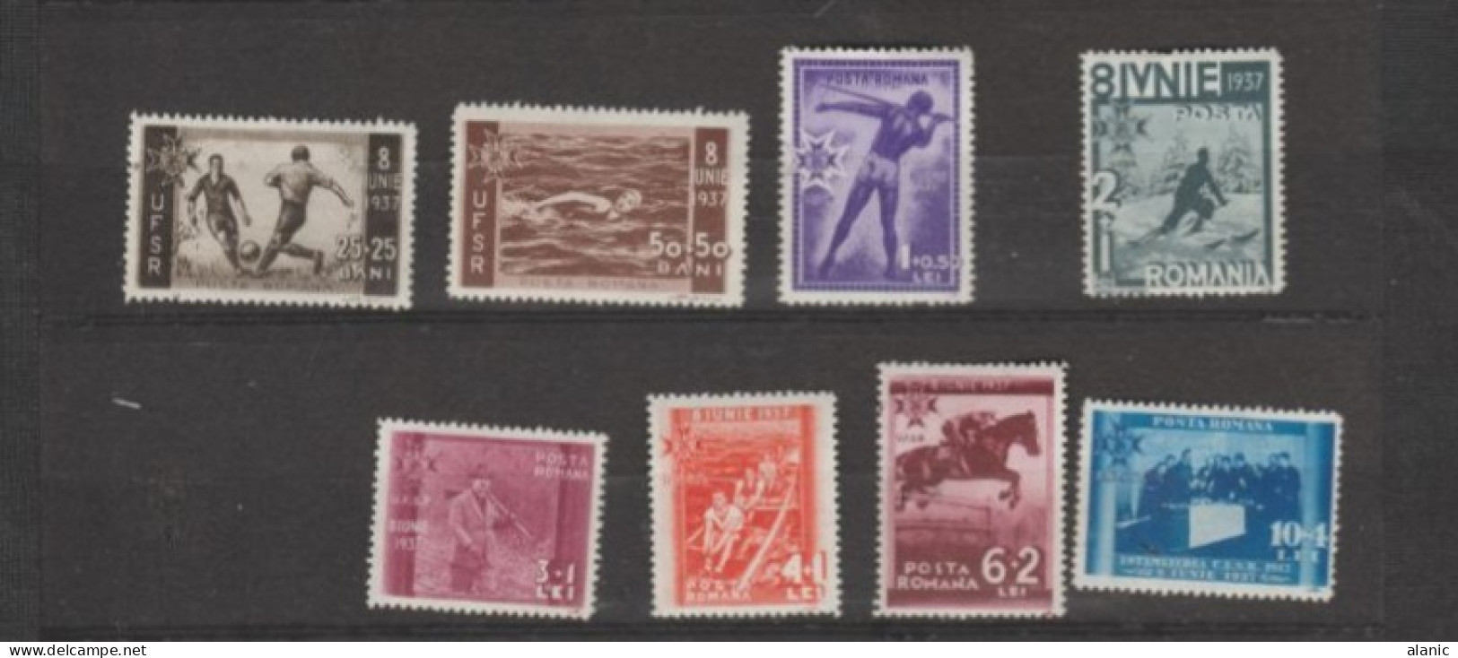 ROUMANIE-N°515/522 *-Neufs Avec Charnière-SERIE COMPLETE (8 Valeurs)- Union Sportive Roumaine COTE +25€ - Unused Stamps