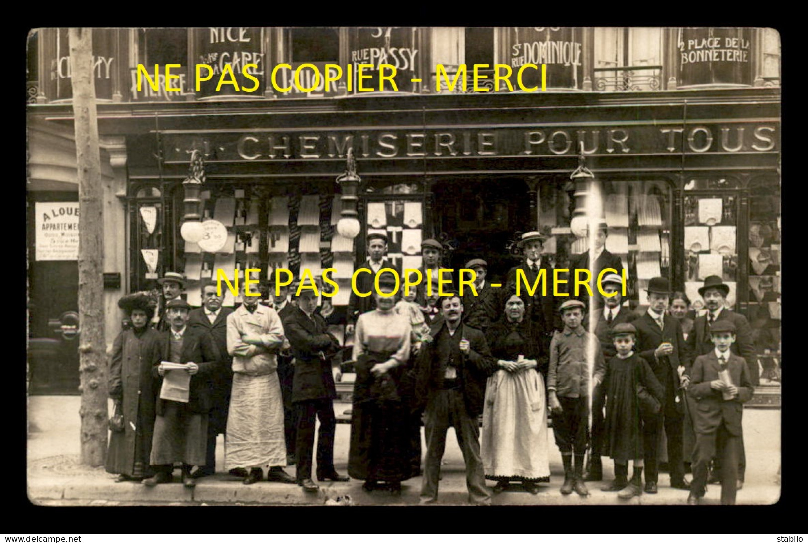 75 - PARIS 17EME - CHEMISERIE POUR TOUS, 41 AVENUE DE CLICHY - ACTUELLEMENT MAGASIN JUST PRIX - CARTE PHOTO ORIGINALE - Distretto: 17