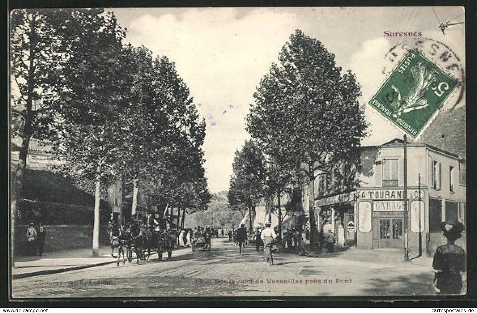 CPA Suresnes, Boulevard De Versailles Pres Du Pont  - Suresnes