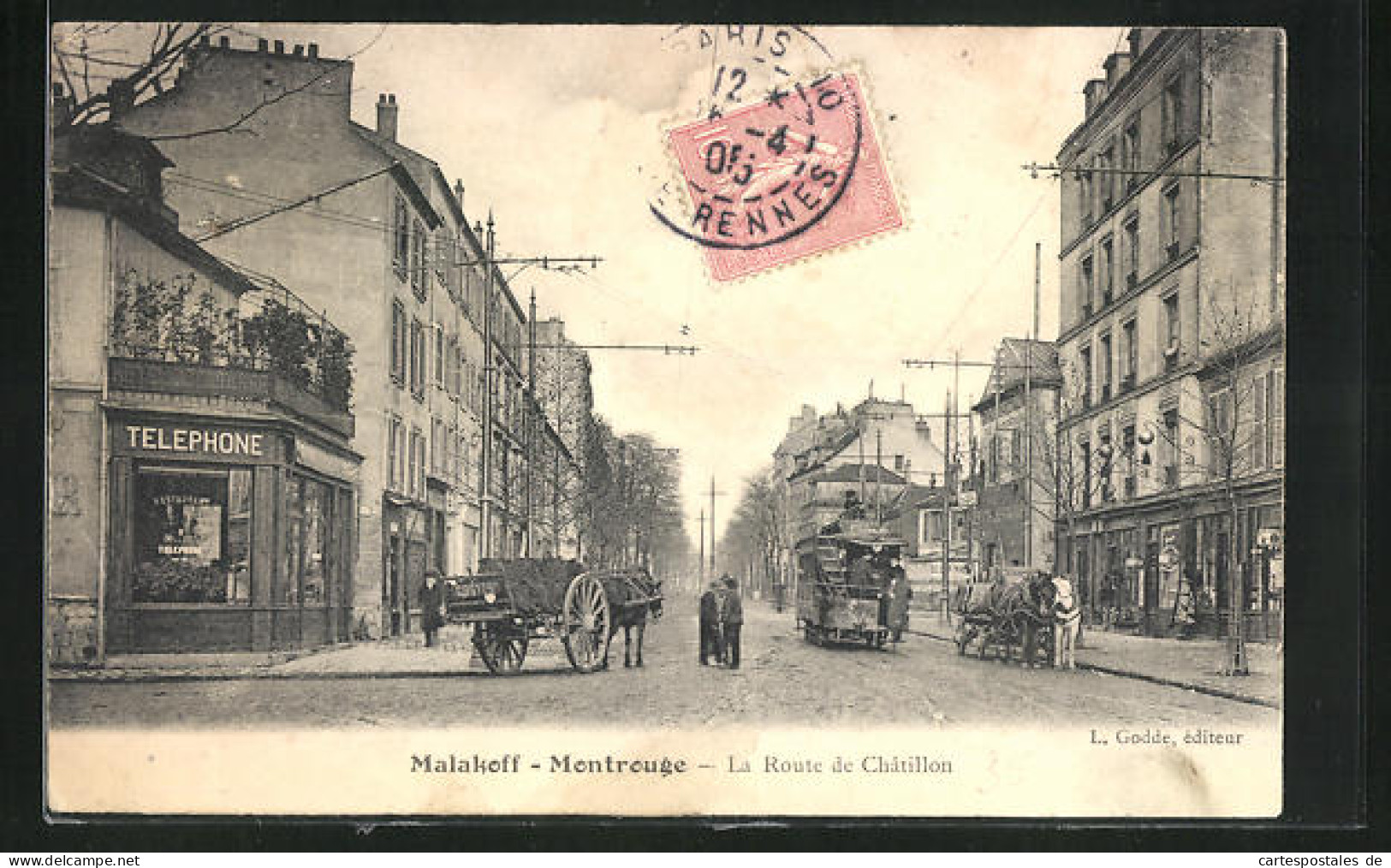 CPA Malakoff-Montrouge, La Route De Chatillon  - Montrouge